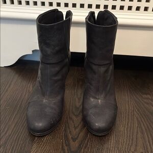 Rag & Bone Black Ankle Boots with Chunky Heel